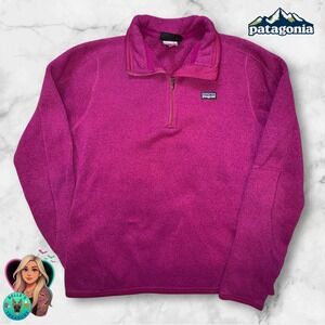 Patagonia Better Sweater Womens Small Dark Pink Q-Zip Fleece Jacket Sweatshirt
